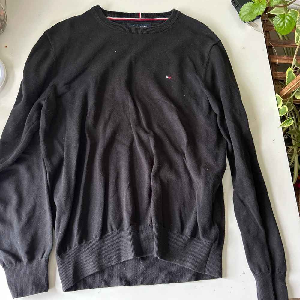Tommy Hilfiger Men's Black Crewneck Sweater